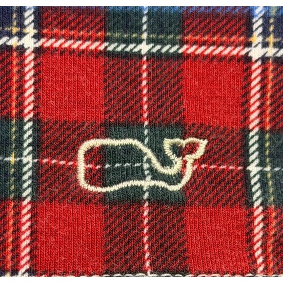 Vineyard Vines Nantucket Tartan Knit Dress Girls S Red Blue Plaid Ruffle Hem - Picture 6 of 6